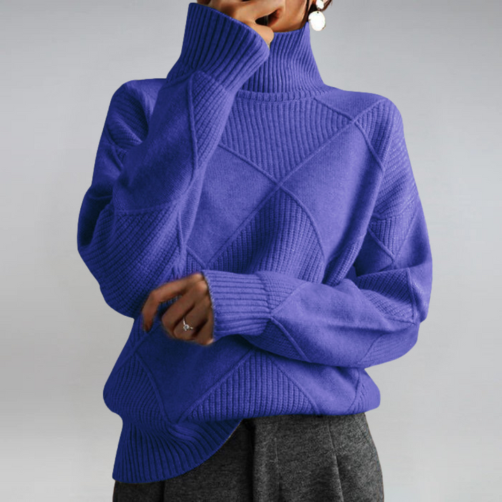 Kaila | Geometric Turtleneck Sweater