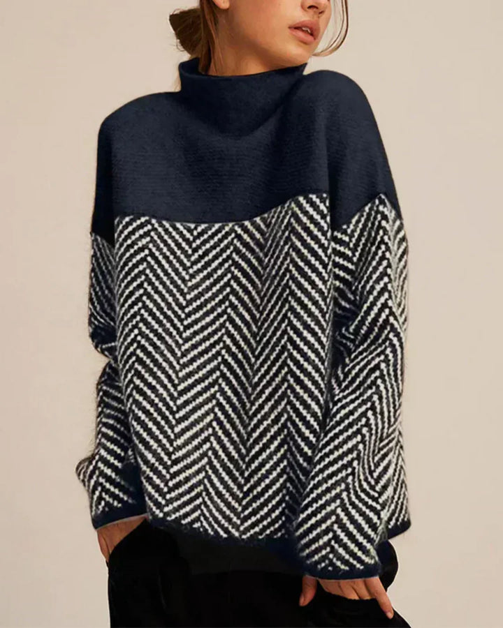 Ivana | Contrast Pattern Sweater