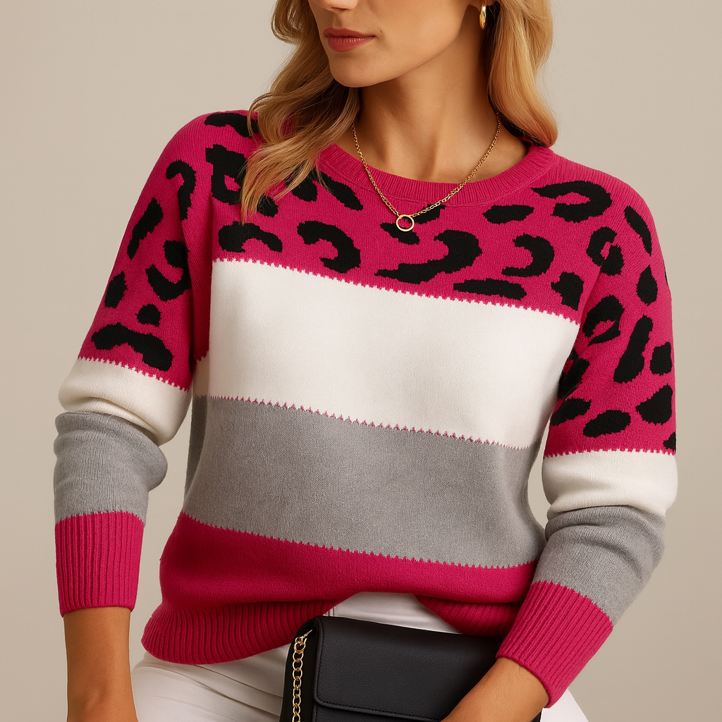 Pascaline | Leopard Print Casual Sweater
