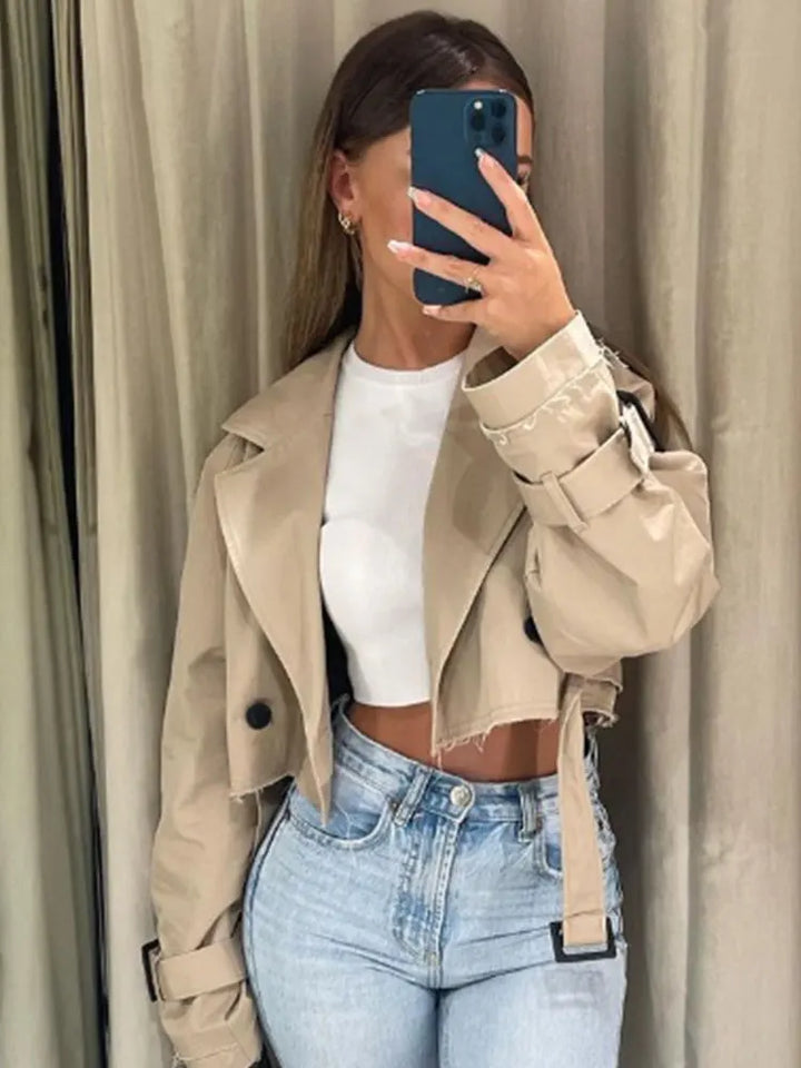 Selma - Belted Cropped Jacket