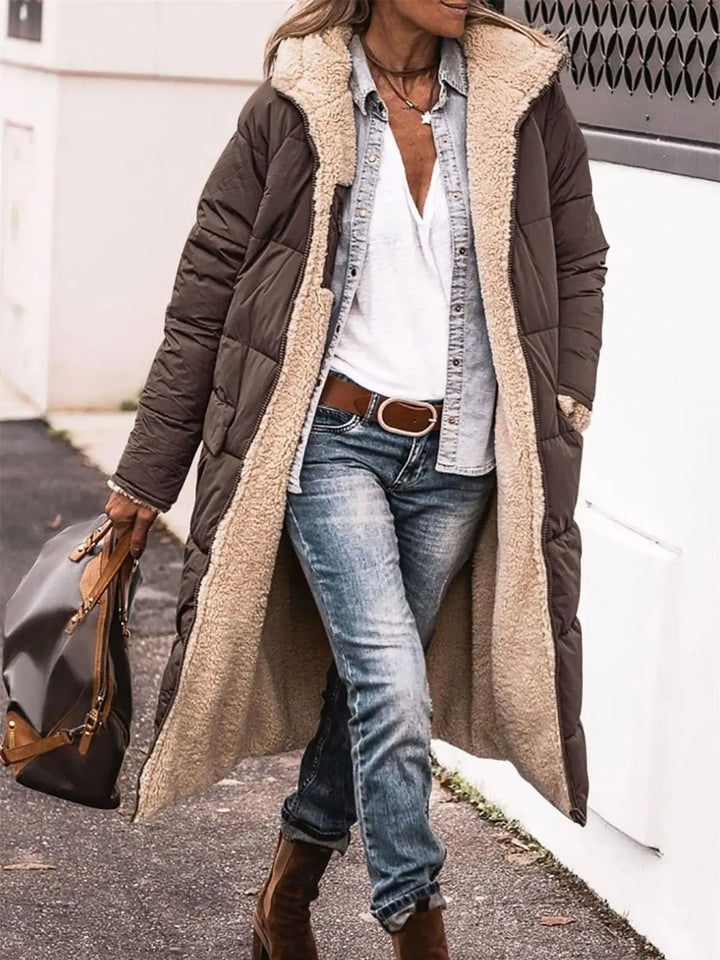 Olga - Padded Winter Jacket with Hood for Women