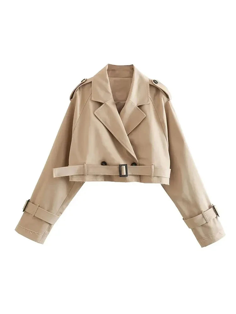 Selma - Belted Cropped Jacket
