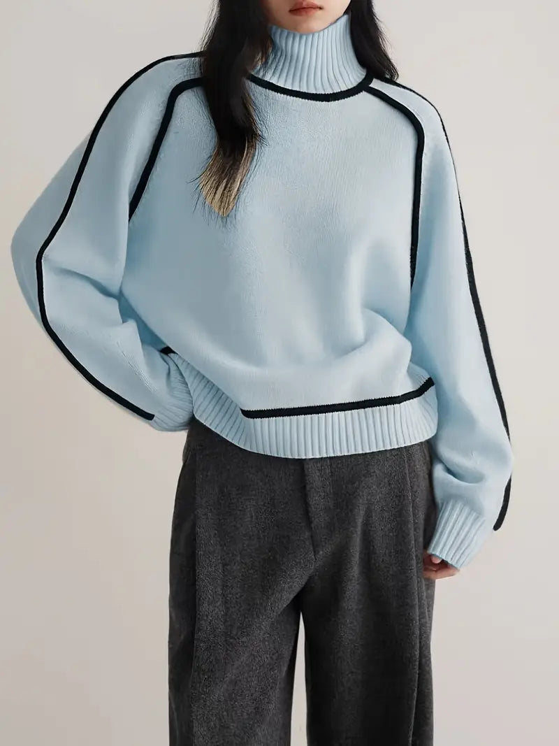 Leona | Contrast Trim Sweater