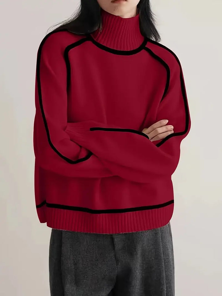 Leona | Contrast Trim Sweater